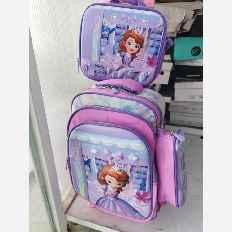کیف و کوله سه تیکه چرخ دار دخترانه و پسرانه